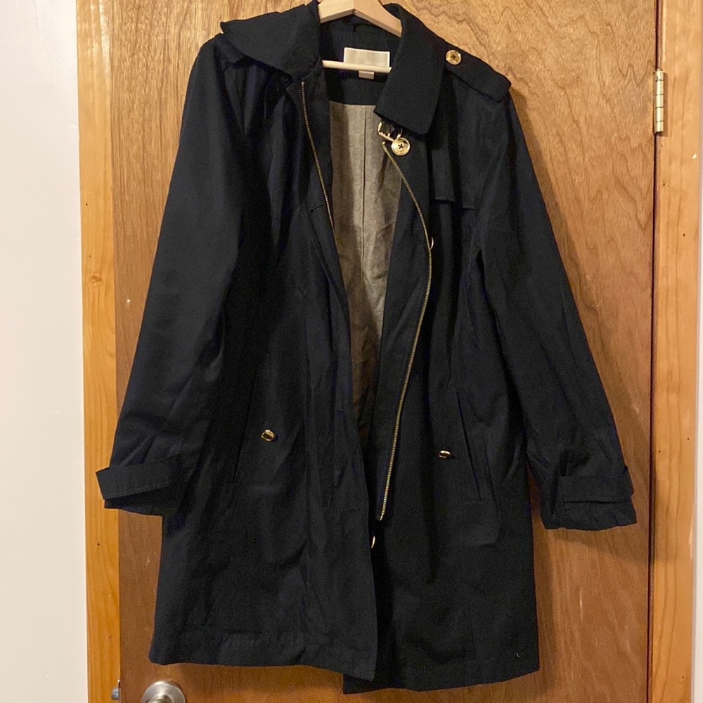 Black Michael Kors Raincoat